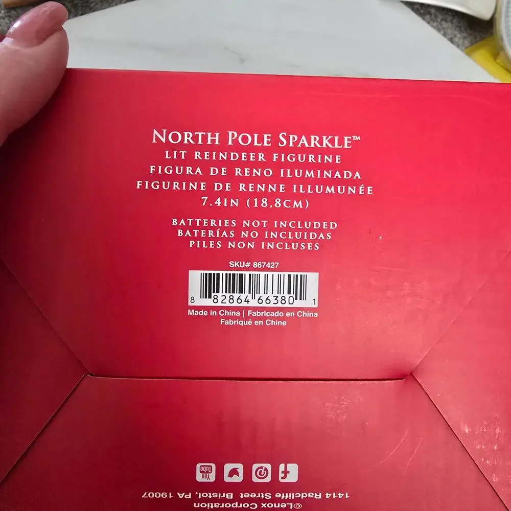 New Lenox Raindeer North Pole Sparkle Light Up Figuren